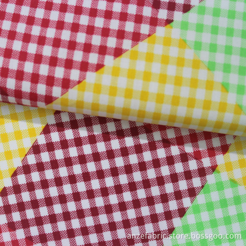 Customized 100% Cotton Poplin Check Fabric for shirt